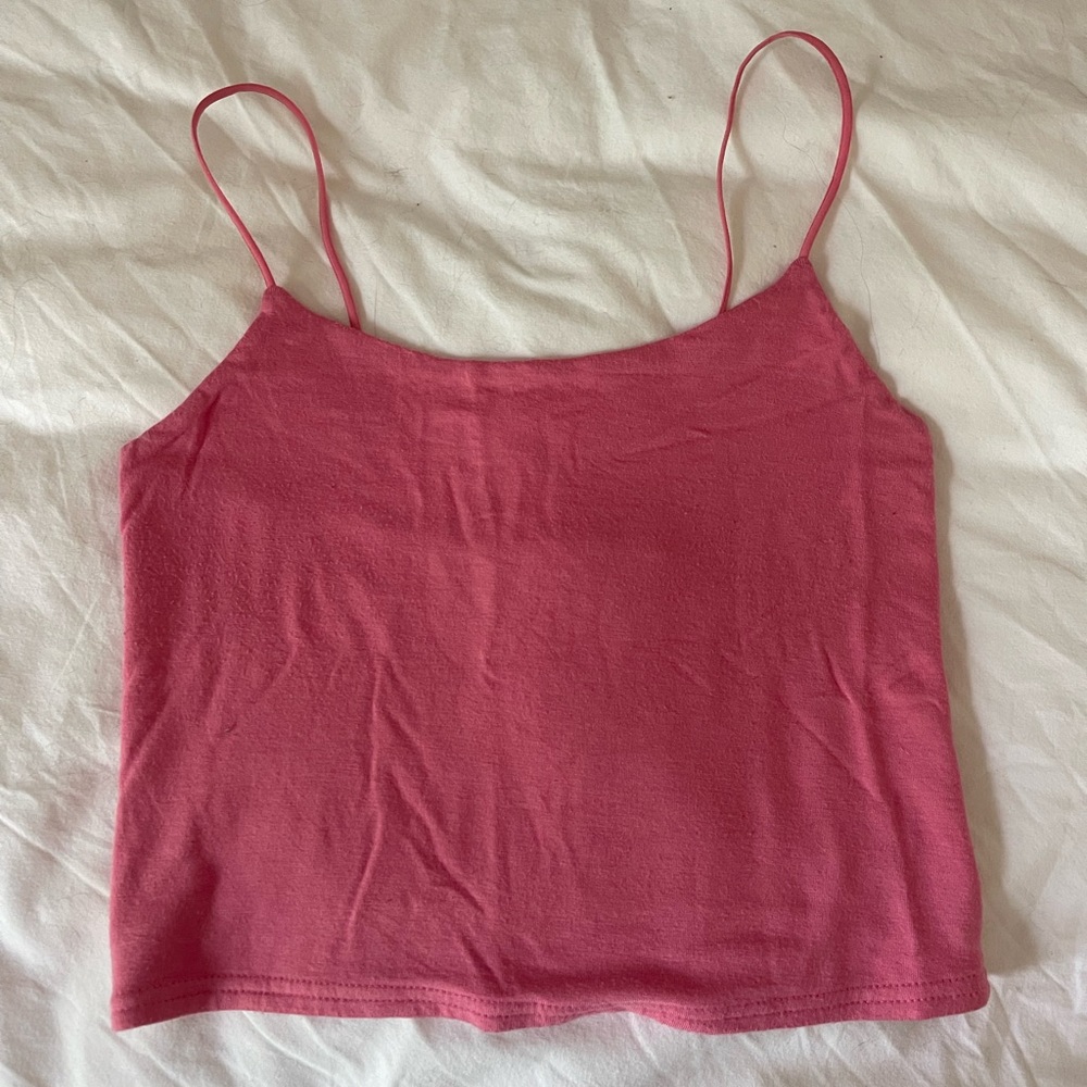 Plain pink tank top